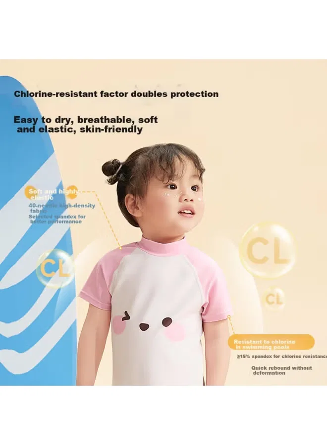 Купальник детский с защитой от солнца Jd.Com, розовый — фото 3