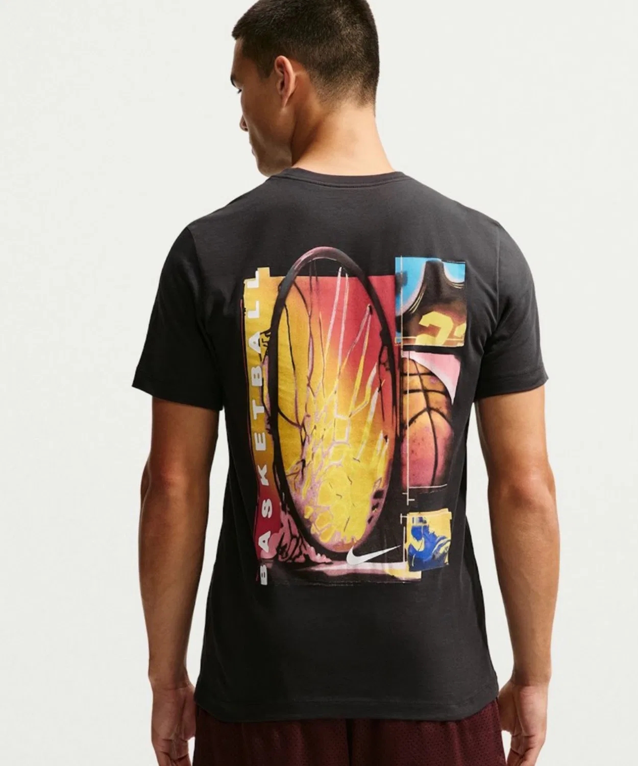 Мужская футболка с коротким рукавом и принтом NIKE STD ASBURY VRDNA, Black — фото 3