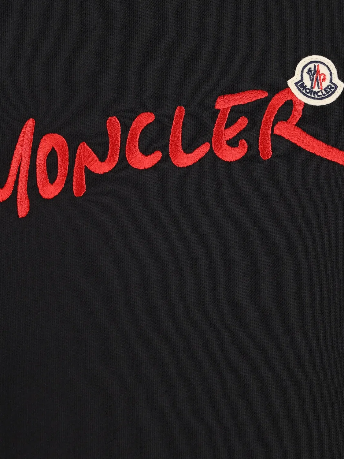 Свитер с вышитым логотипом Moncler Enfant, черный — фото 4