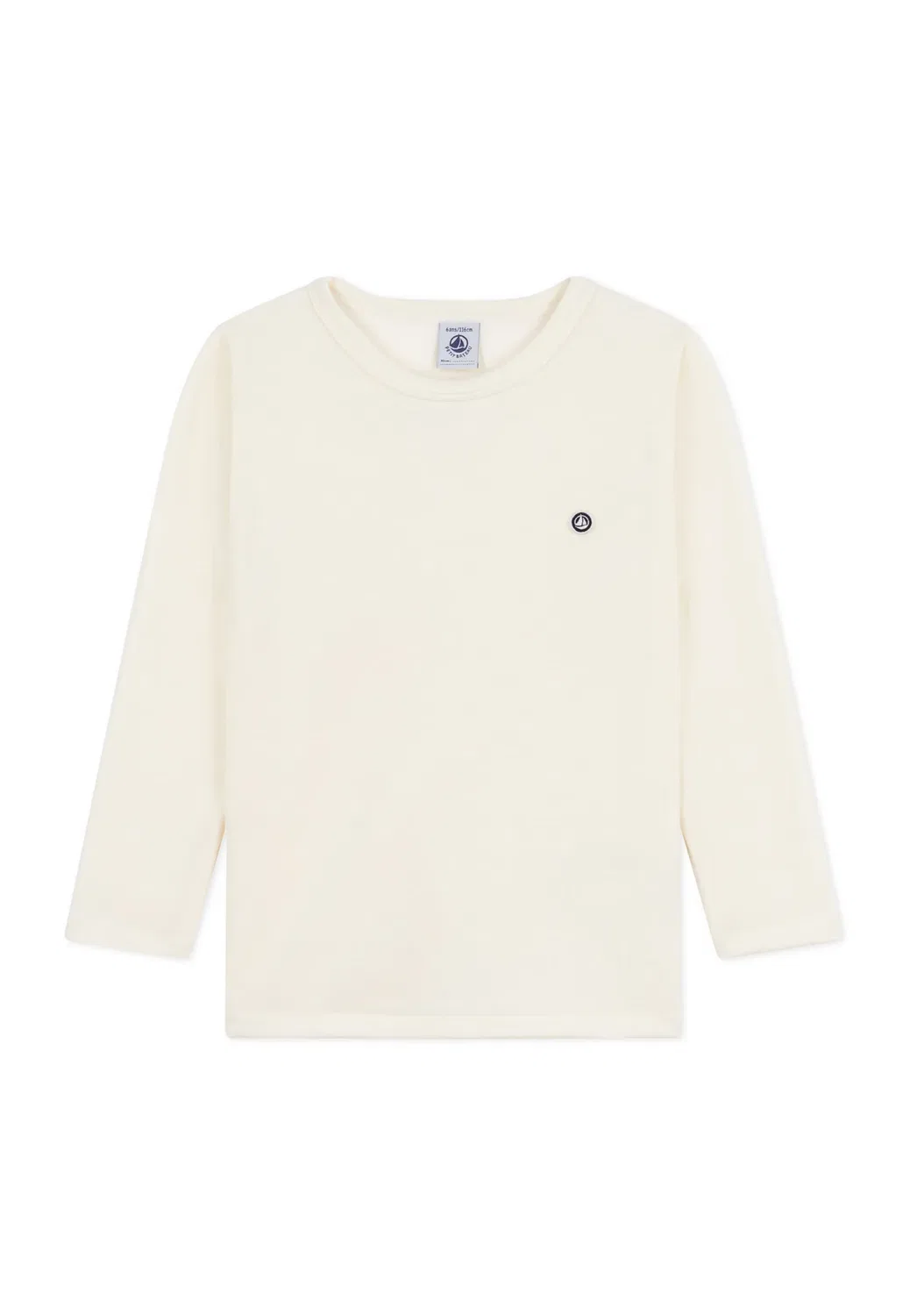 Топ с длинными рукавами Petit Bateau, Ecru