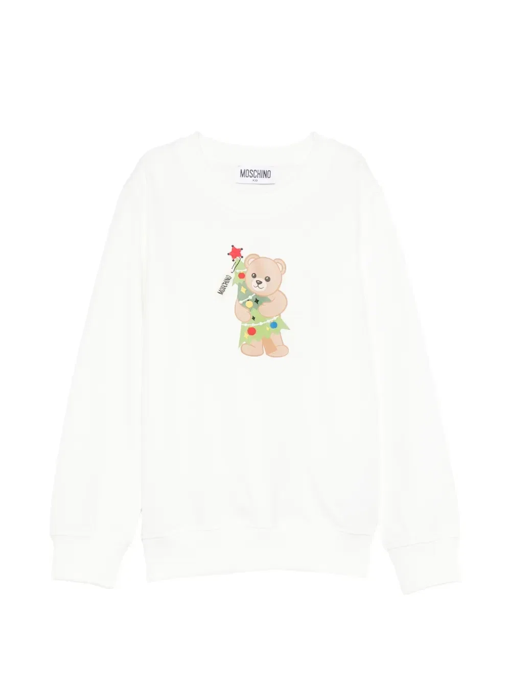 Свитер с длинными рукавами Teddy Bear Moschino Kids, белый