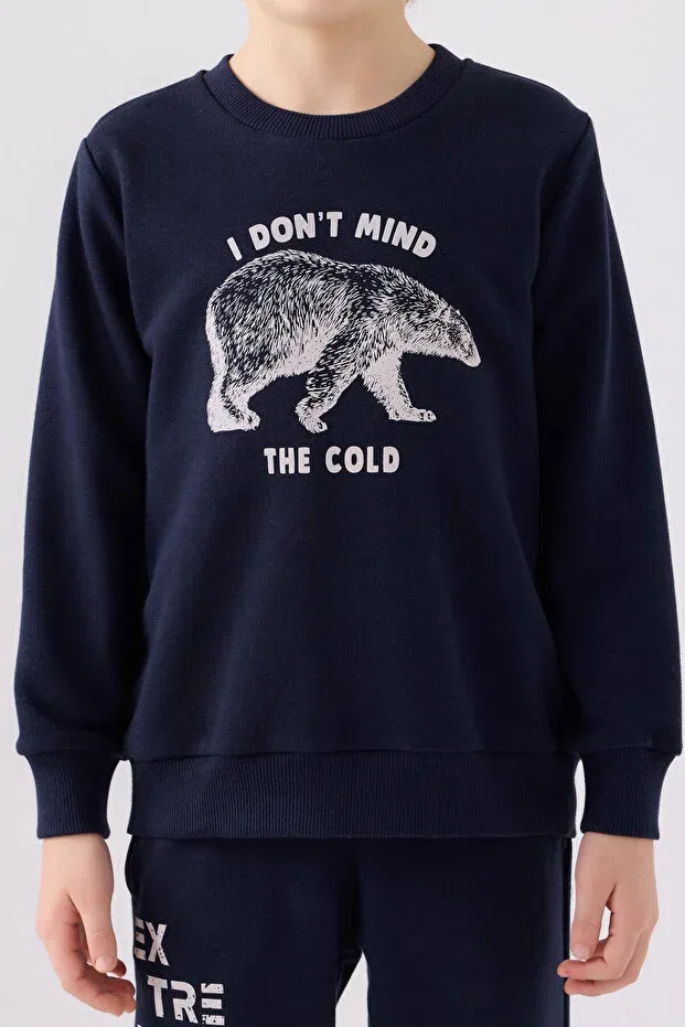 Детский спортивный костюм для мальчиков с принтом Rolypoly boy's navy blue tracksuit set U.S. Polo Assn., Navy Blue — фото 4