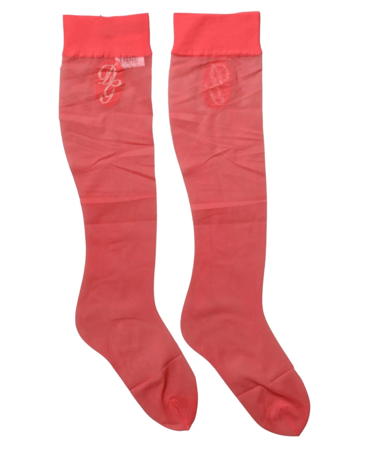 Женские носки до колен с прозрачной сеткой Calf Socks Dolce & Gabbana, Black — фото 2