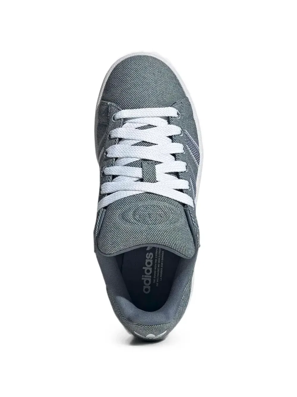 Кеды Campus из денима Adidas Kids, серый — фото 4