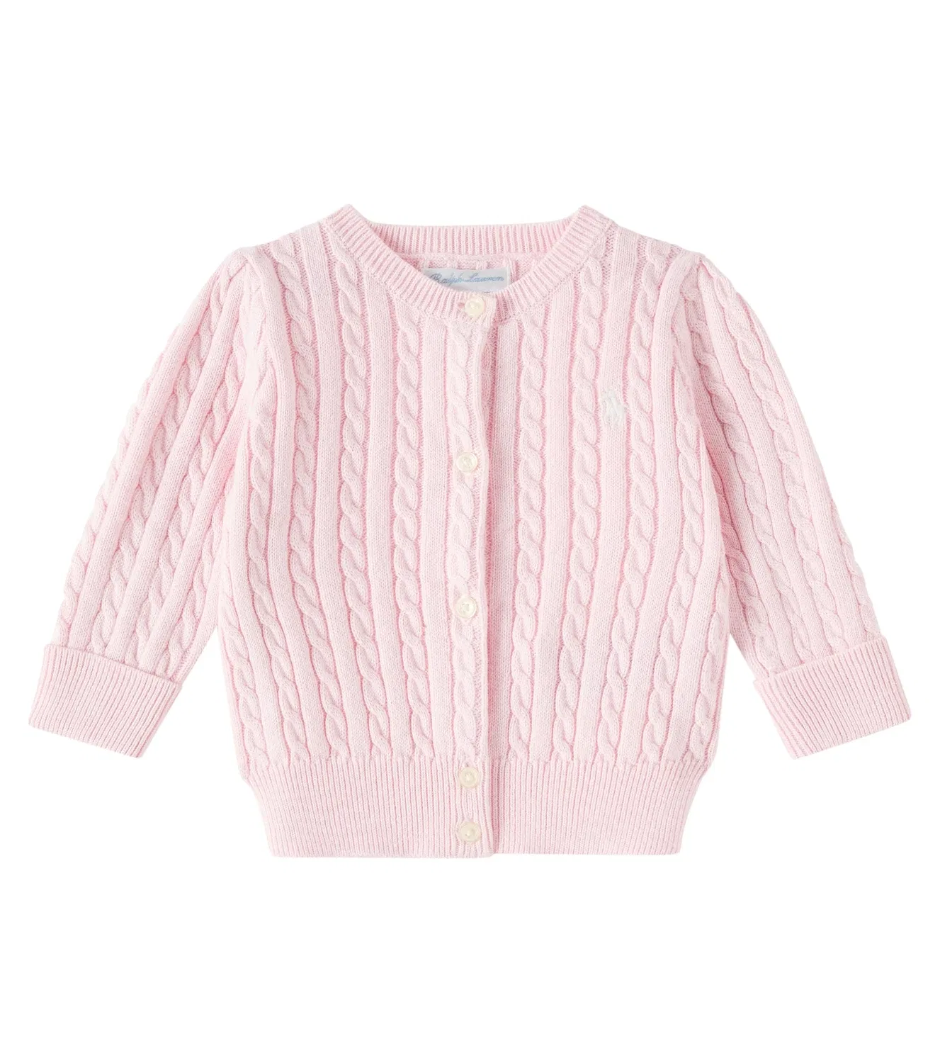 Детский кардиган с косами Polo Ralph Lauren Kids, розовый