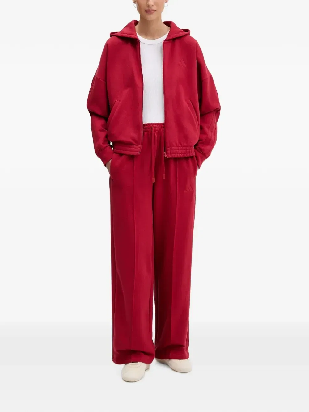 Спортивный костюм с логотипом Adidas, красный — фото 2