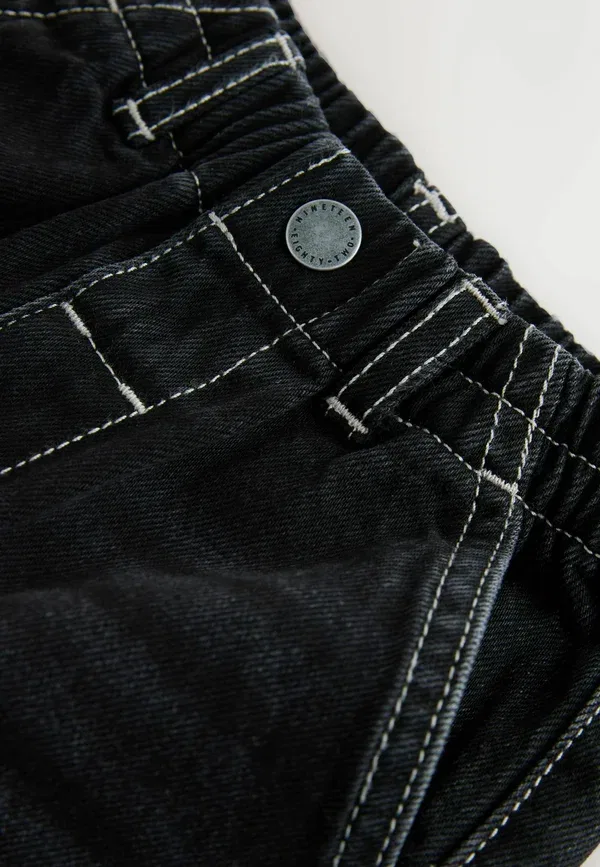 Шорты джинсовые Relaxed Fit Jeans Next Denim, черный — фото 2