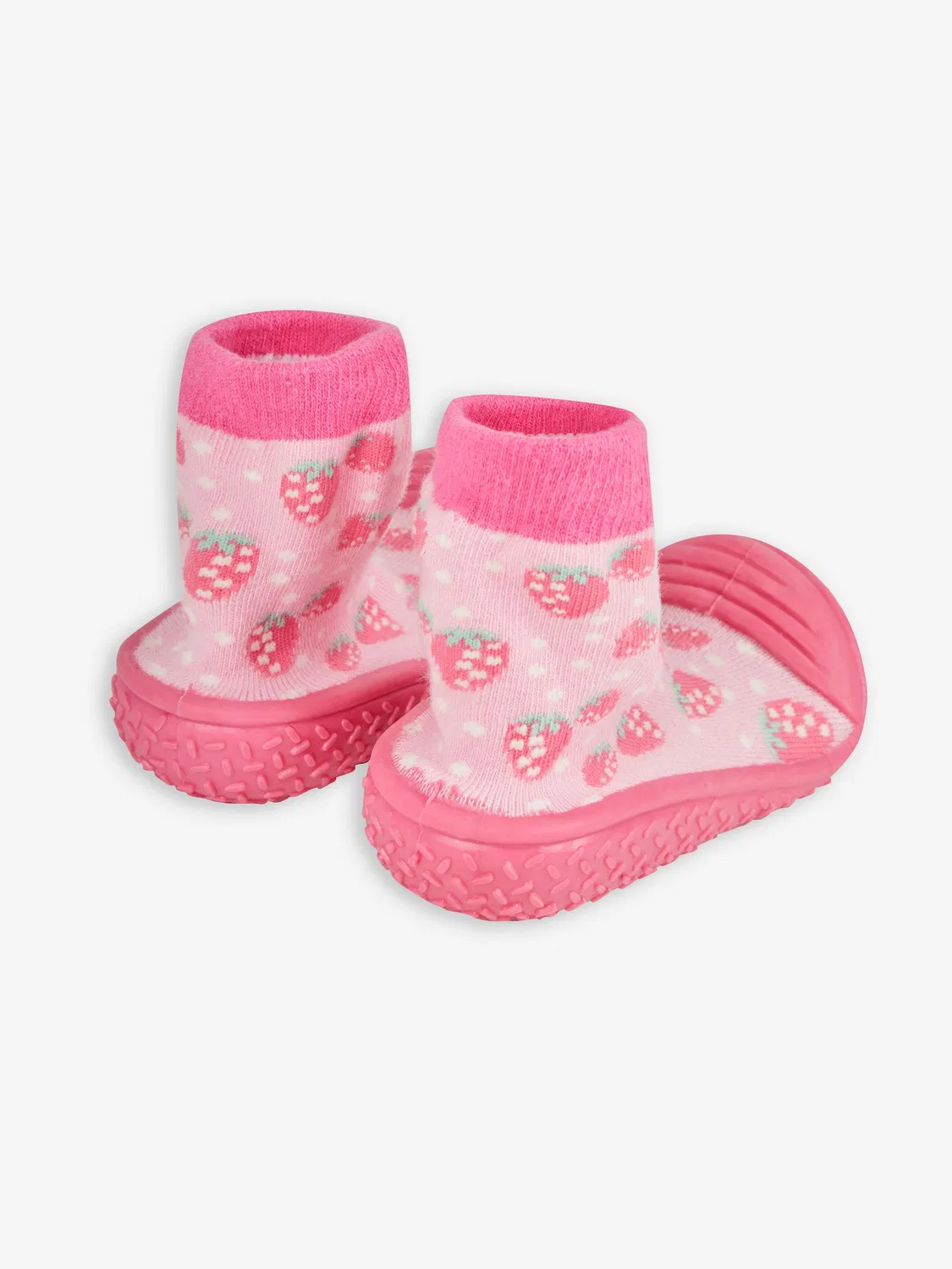 Тапочки-носочки Strawberry Jojo Maman Bébé, розовый — фото 2
