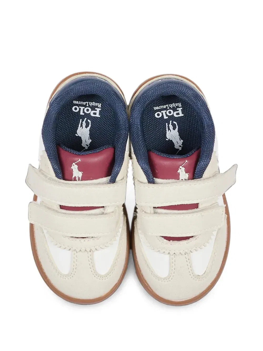 Кроссовки с вышитым логотипом POLO RALPH LAUREN KIDS, белый — фото 3
