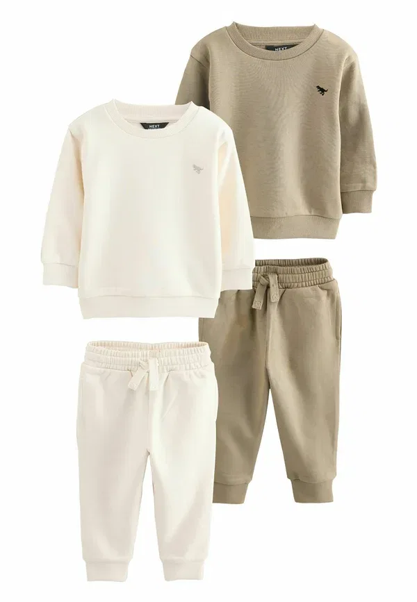 Комплект из свитшота и джоггеров, хлопок, Regular fit - sweatshirt and joggers set, Next Cement, светло-бежевый