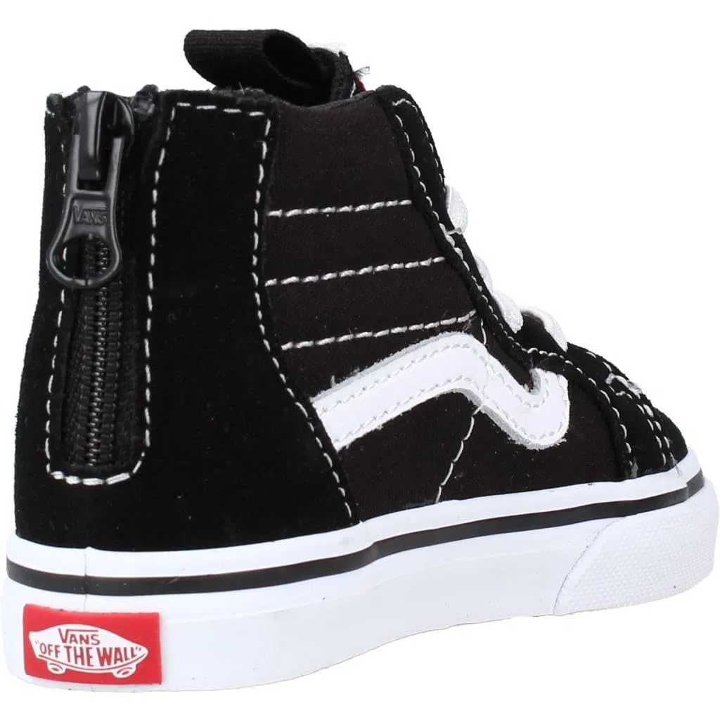 Детские кроссовки для мальчиков с принтом Sk8-Hi Vans, Black And White — фото 3