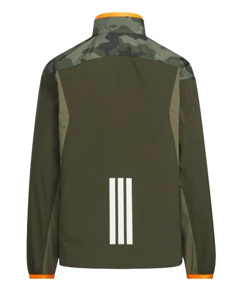 Детская куртка-трактор с камуфляжным принтом, модель Camo Pack Regular Fit Light Woven Track Top Adidas, Blue — фото 3