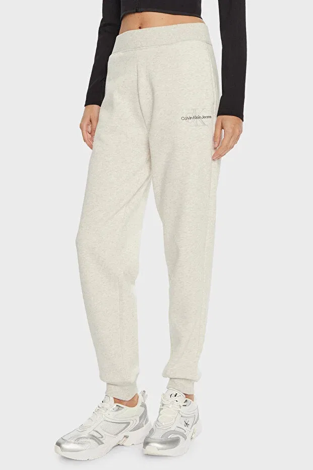 Женские брюки-джоггеры хлопковые Calvin Klein, Light Gray