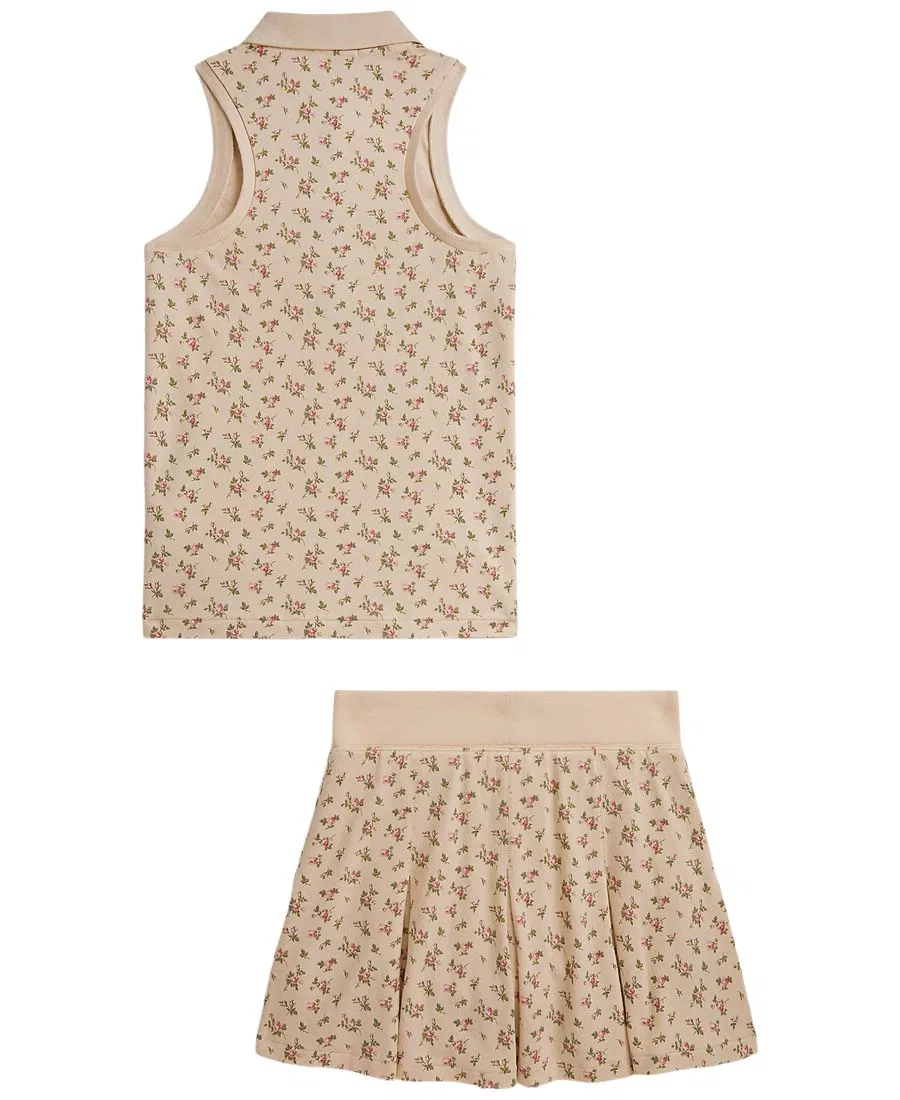 Комплект из поло и юбки-шорт с флоральным принтом Polo Ralph Lauren, Beatty Floral — фото 2