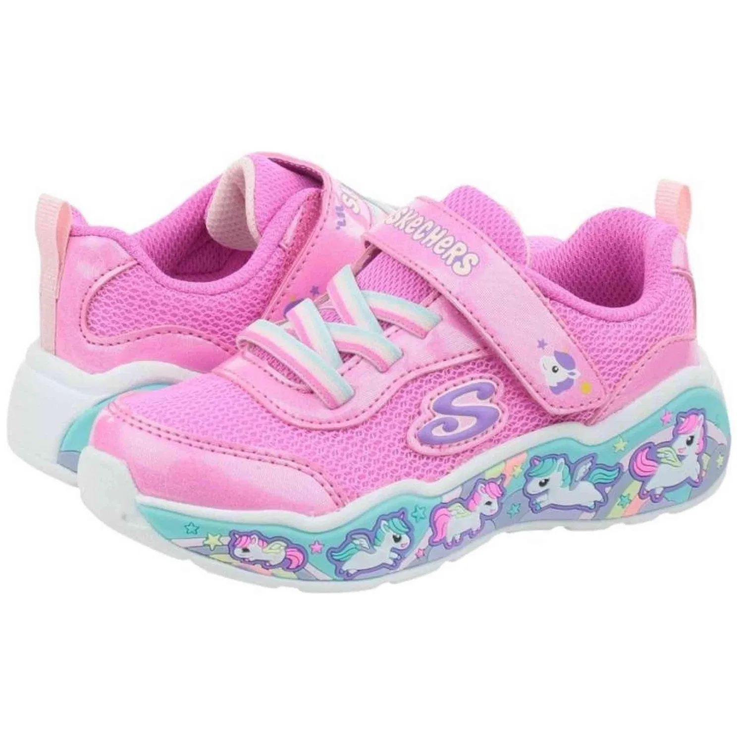 Детские кроссовки с принтом 303158N-PKMT Skechers, Rosa — фото 2