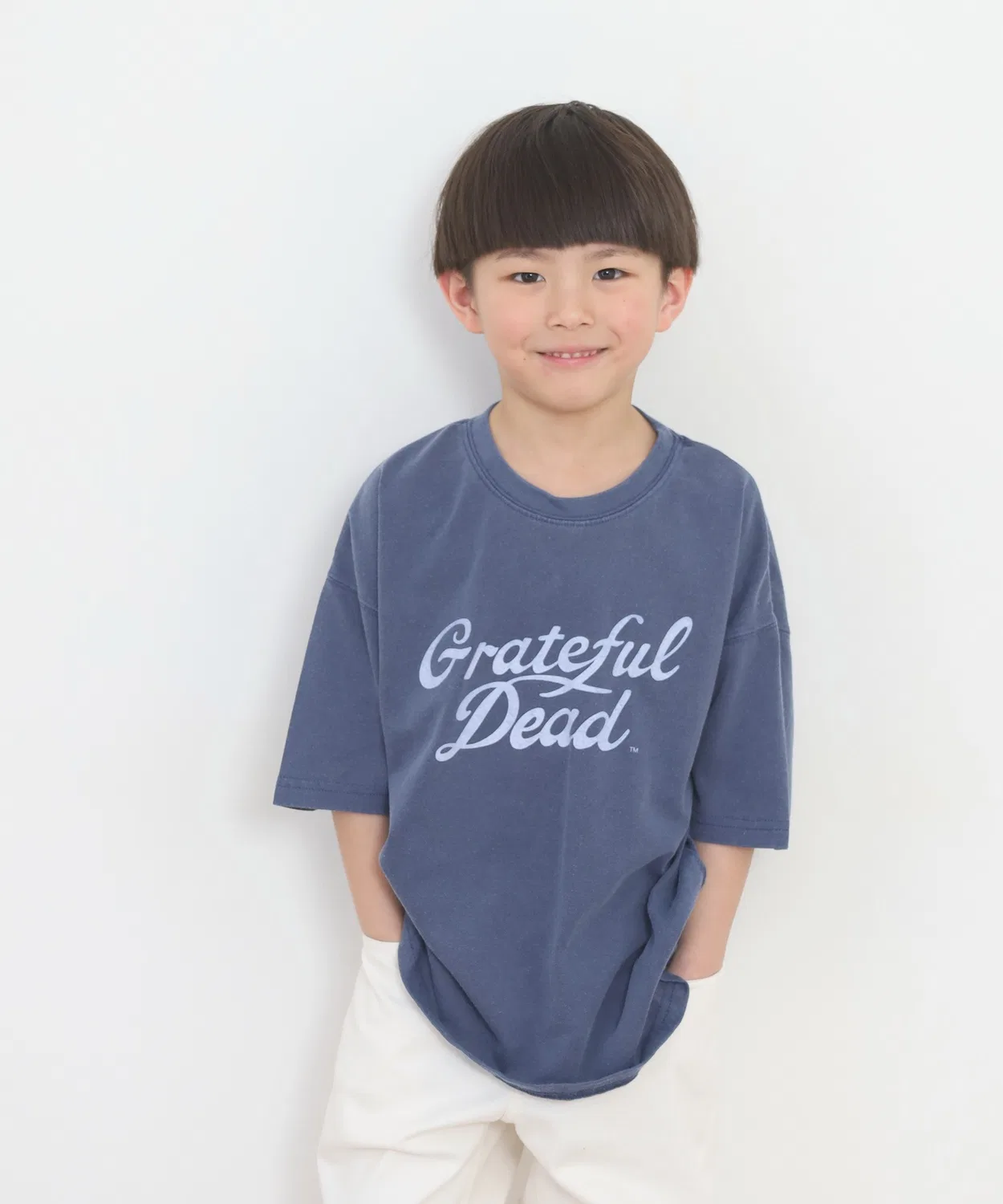 Детская футболка с пигментной окраской Big Silhouette Grateful Dead, Navy