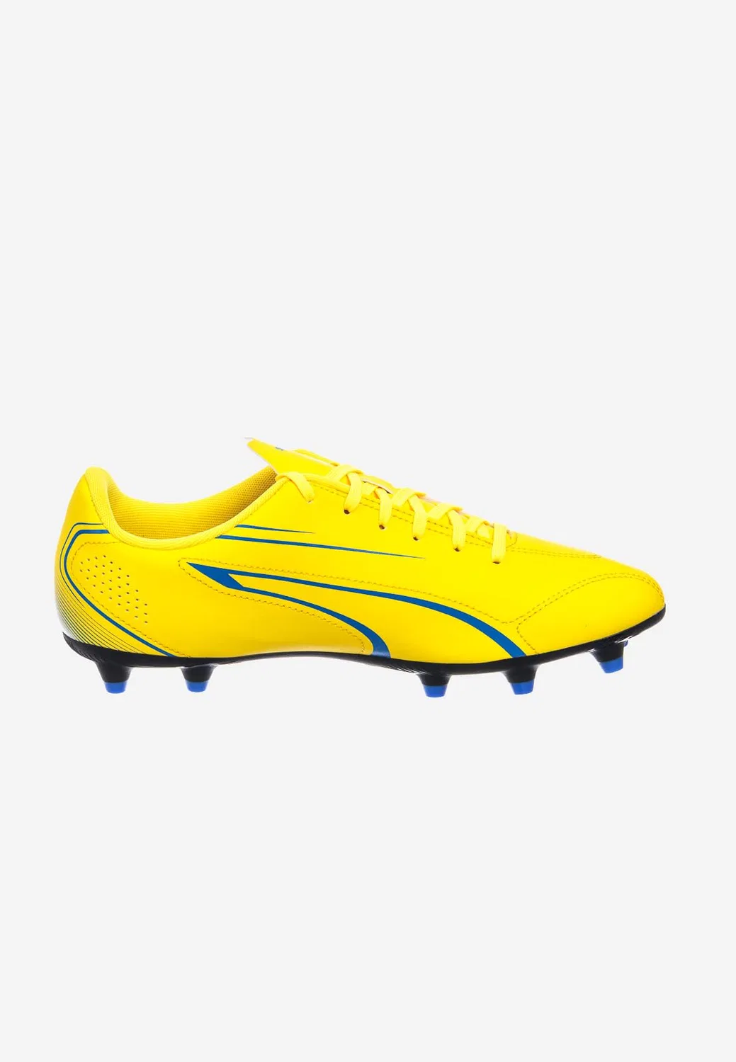 Детские бутсы для мальчиков с шипами PUMA Vitoria Fg/Ag, Yellow Blue — фото 2