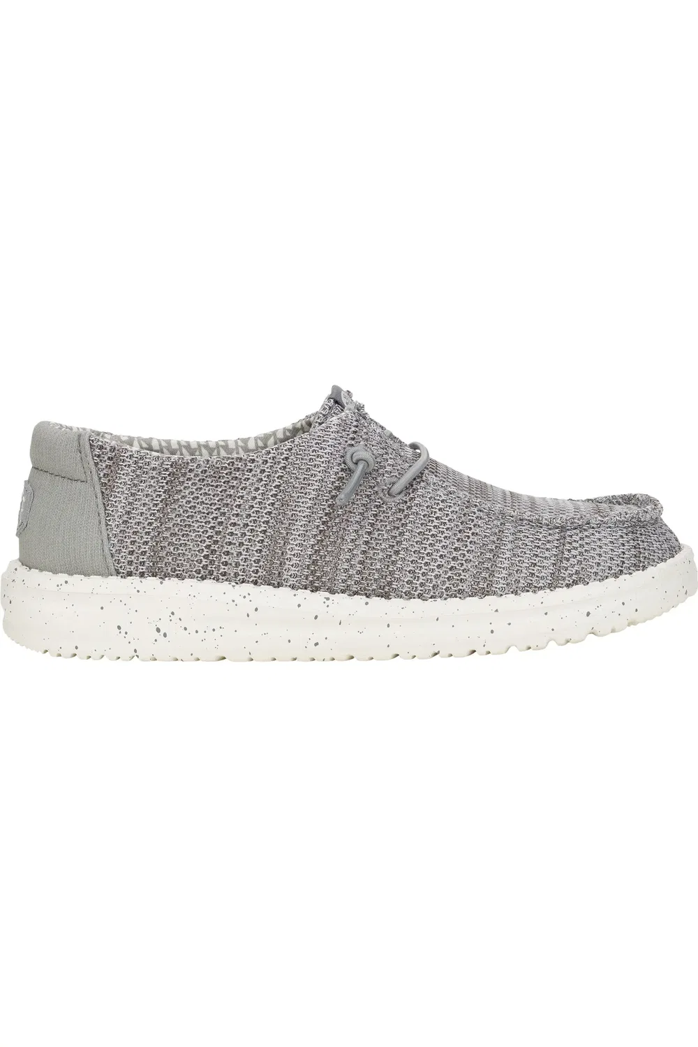 Детские ботинки чукка на шнурках эластичных Wally Stretch Sox Slip-On Hey Dude, серый — фото 3