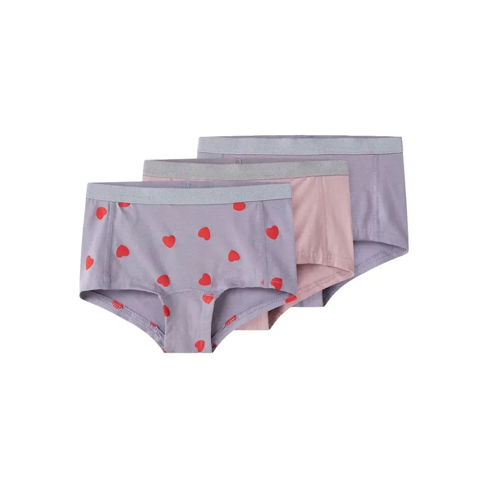 Трусы Hipster Lavender Hearts комплект 3 шт Name It, фиолетовый
