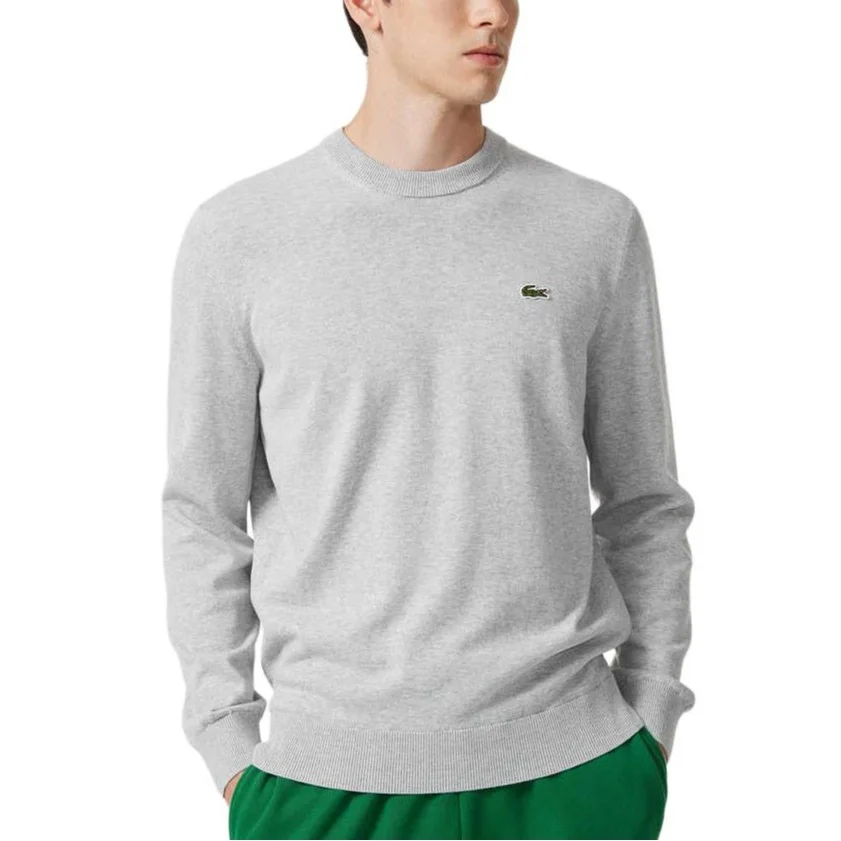 LACOSTE Свитер мужской серебристо-светло-серый — фото 3