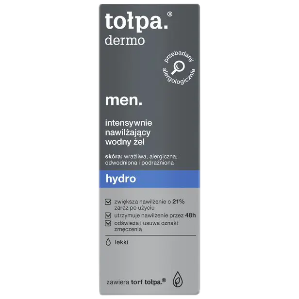 Крем для лица Tołpa — Dermo Men Hydro интенсивно увлажняющий водный гель, 75 мл — фото 3