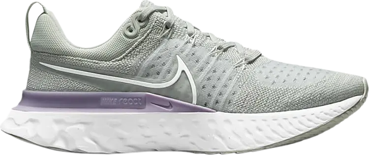 

Кроссовки Nike Wmns React Infinity Run Flyknit 2 'Light Silver Lilac', серый