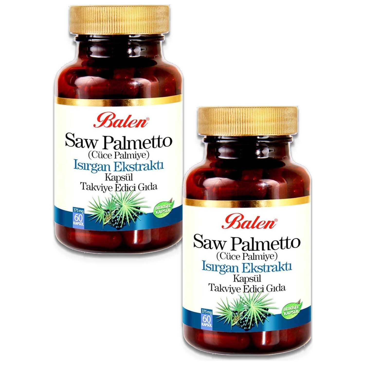 

Добавка Balen Saw Palmetto Cinko 375 мг, 2 упаковки по 60 капсул