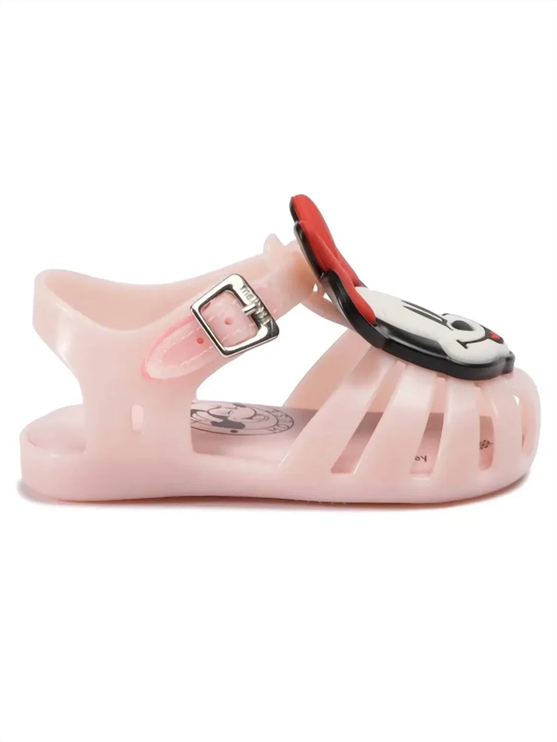 Детские сандалии для девочек с круглым носом Mini Aranha Mickey Mini Melissa, розовый — фото 2