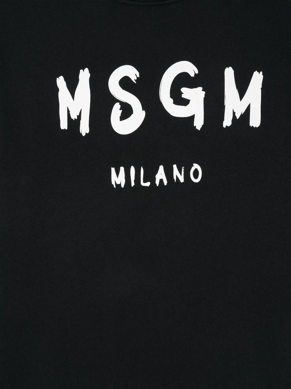 Свитшот с логотипом из хлопка MSGM, черный — фото 2