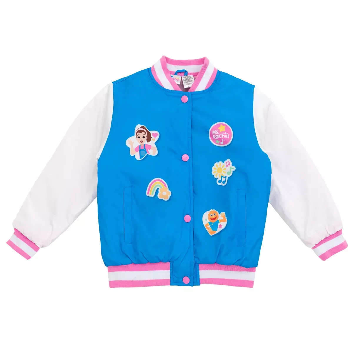 Детское пальто для девочек с принтом Varsity Bomber Jacket Ms. Rachel, Blue