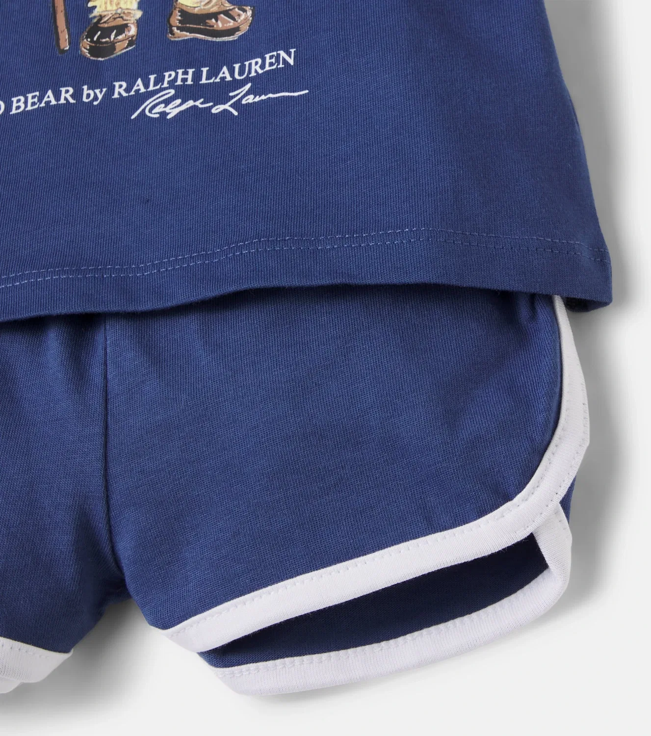 Комплект из футболки и шорт Baby Polo Bear, Polo Ralph Lauren Kids, синий — фото 4