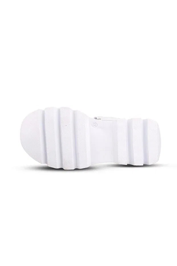 Детские ботинки для девочек на шнуровке Mp One, White — фото 4