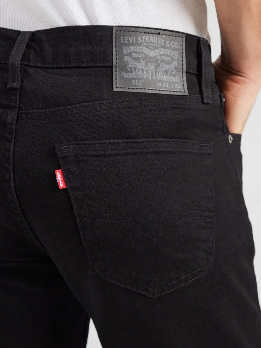 Джинсы LEVI'S Slim fit '511 Slim Jeans' черного цвета — фото 2