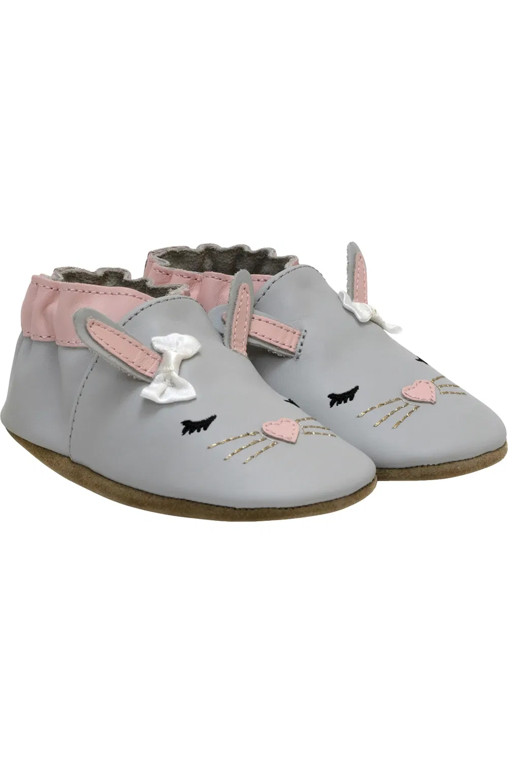 Ползунки детские с кроличьими ушками Heart Bunny Robeez, Charcoal
