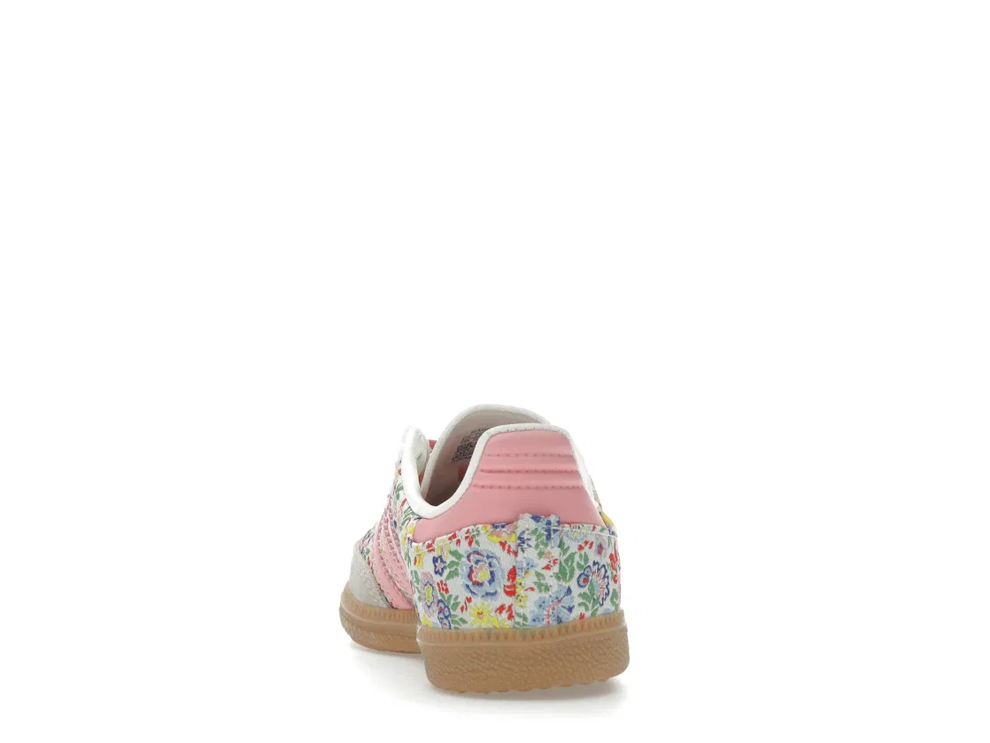 Детские кроссовки с принтом Adidas Samba OG, Floral Print/Off White — фото 4