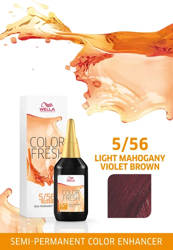 Краска для волос 75 мл Professionals color fresh Wella, Perl, цвет light brown mahagoni-violet — фото 2