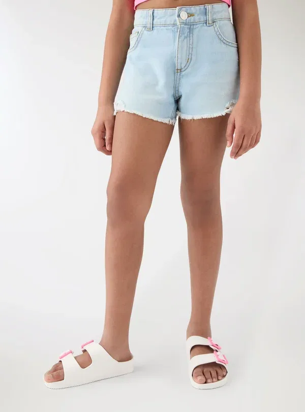 Шорты джинсовые Denim shorts Terranova Denim Chiaro, светло-голубой — фото 2