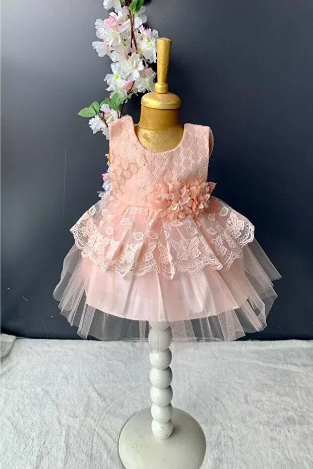 Детское платье для девочек кружевное с принтом Kat dantelli rose motif Mnk Baby&Kids, Somon