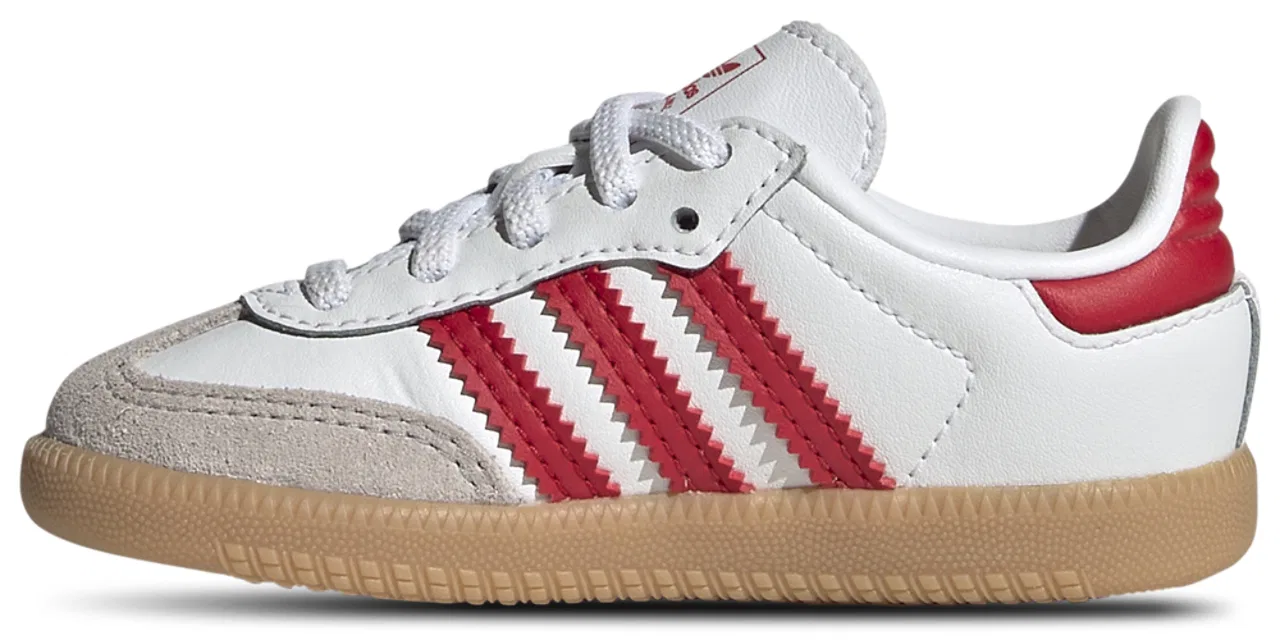 Кроссовки для мальчиков Samba OG Adidas, цвет White/Better Scarlet/Gum — фото 2