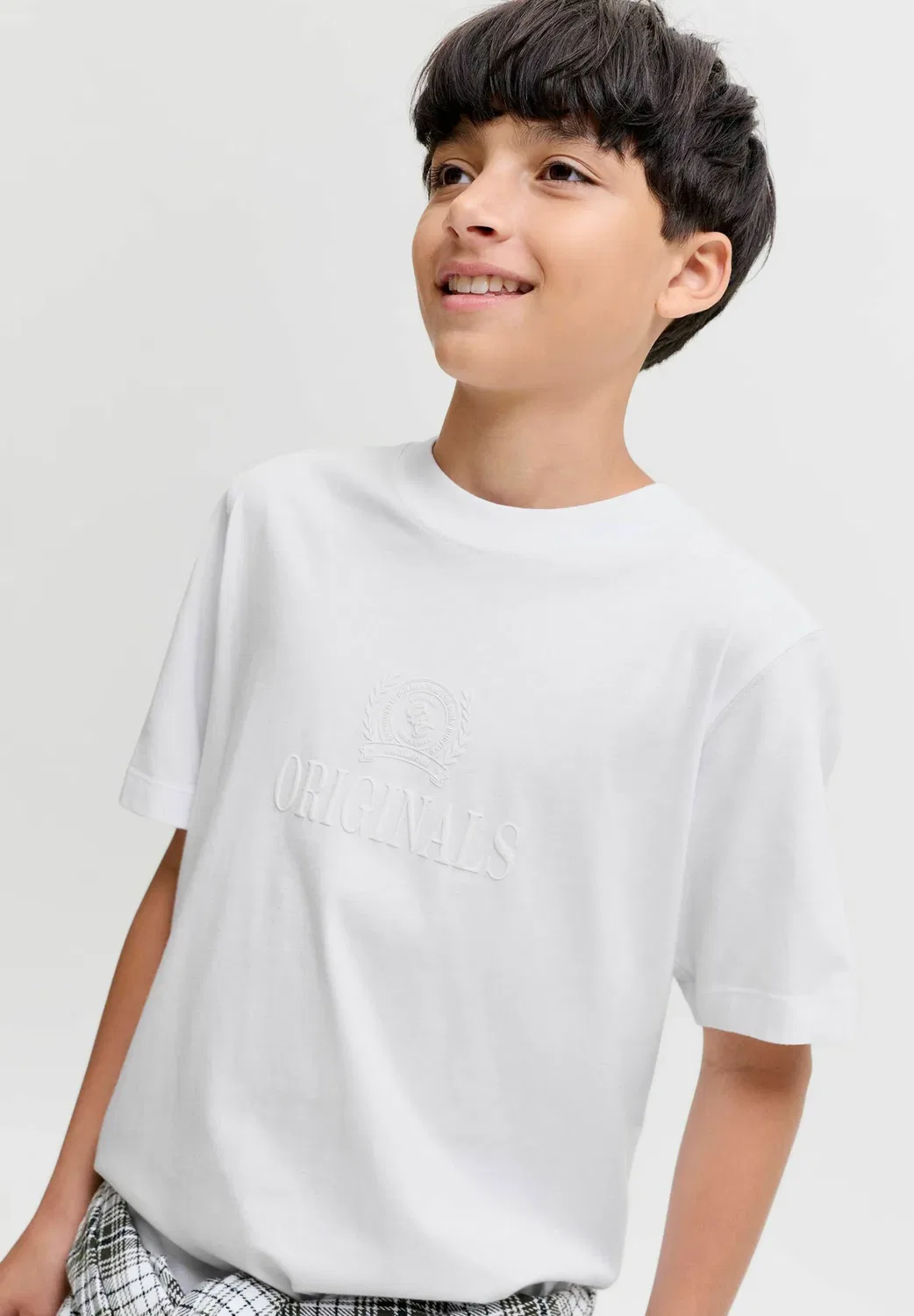 Футболка с монограммой Jorfrederiksberg ss cn jnr - базовая футболка Jack & Jones Junior, Bright White — фото 4