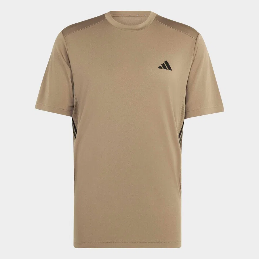 Спортивная футболка ADIDAS PERFORMANCE темно-бежевого цвета — фото 2