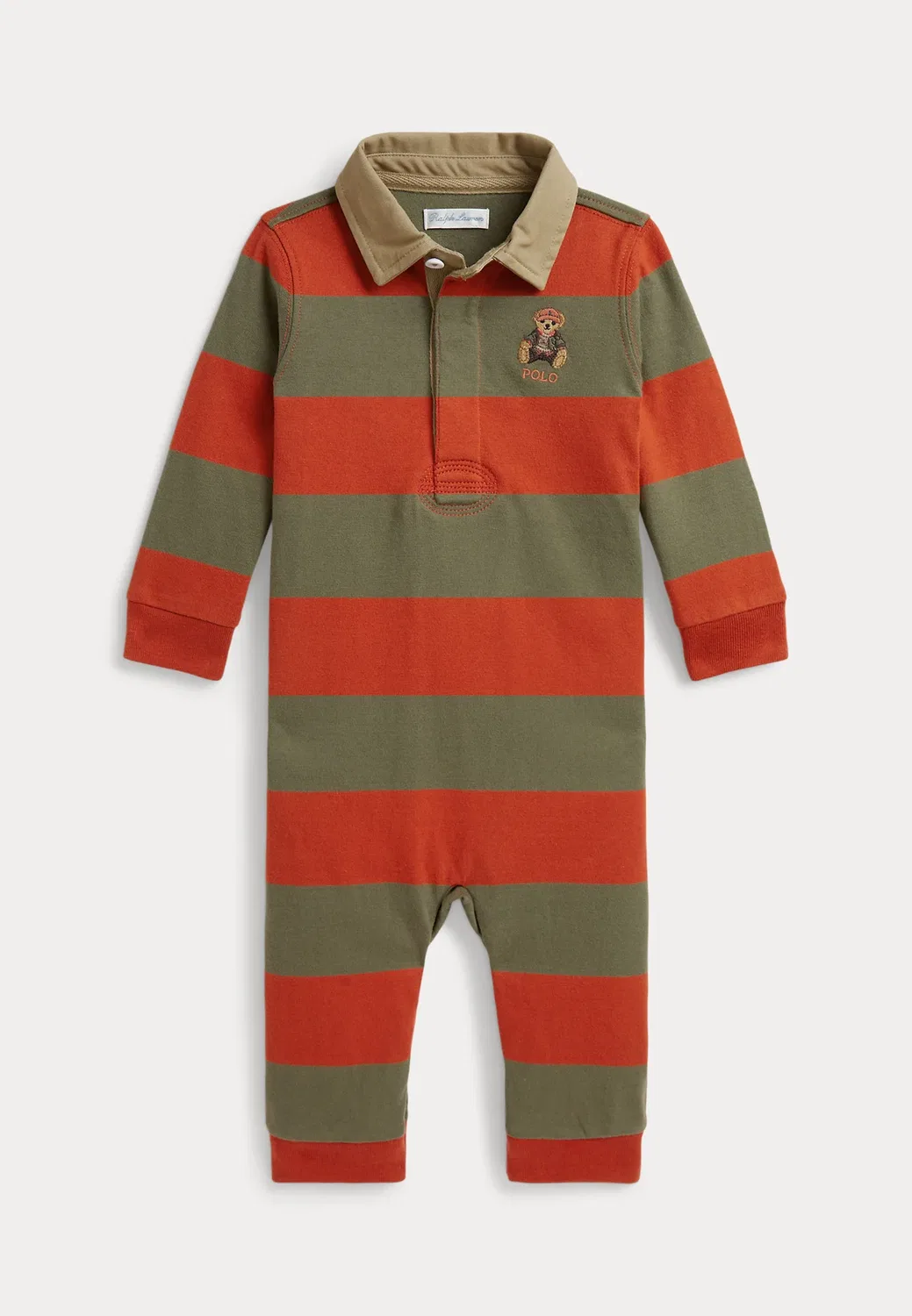 Комбинезон-Джерси Polo Bear из хлопка для регби, размер 0-2 года Polo Ralph Lauren, Varsity Orange