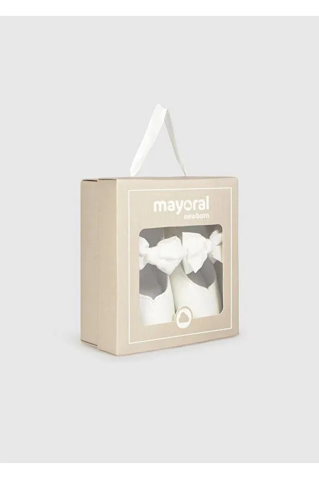 Детские пинетки для девочек хлопковые Mayoral, Cream — фото 4