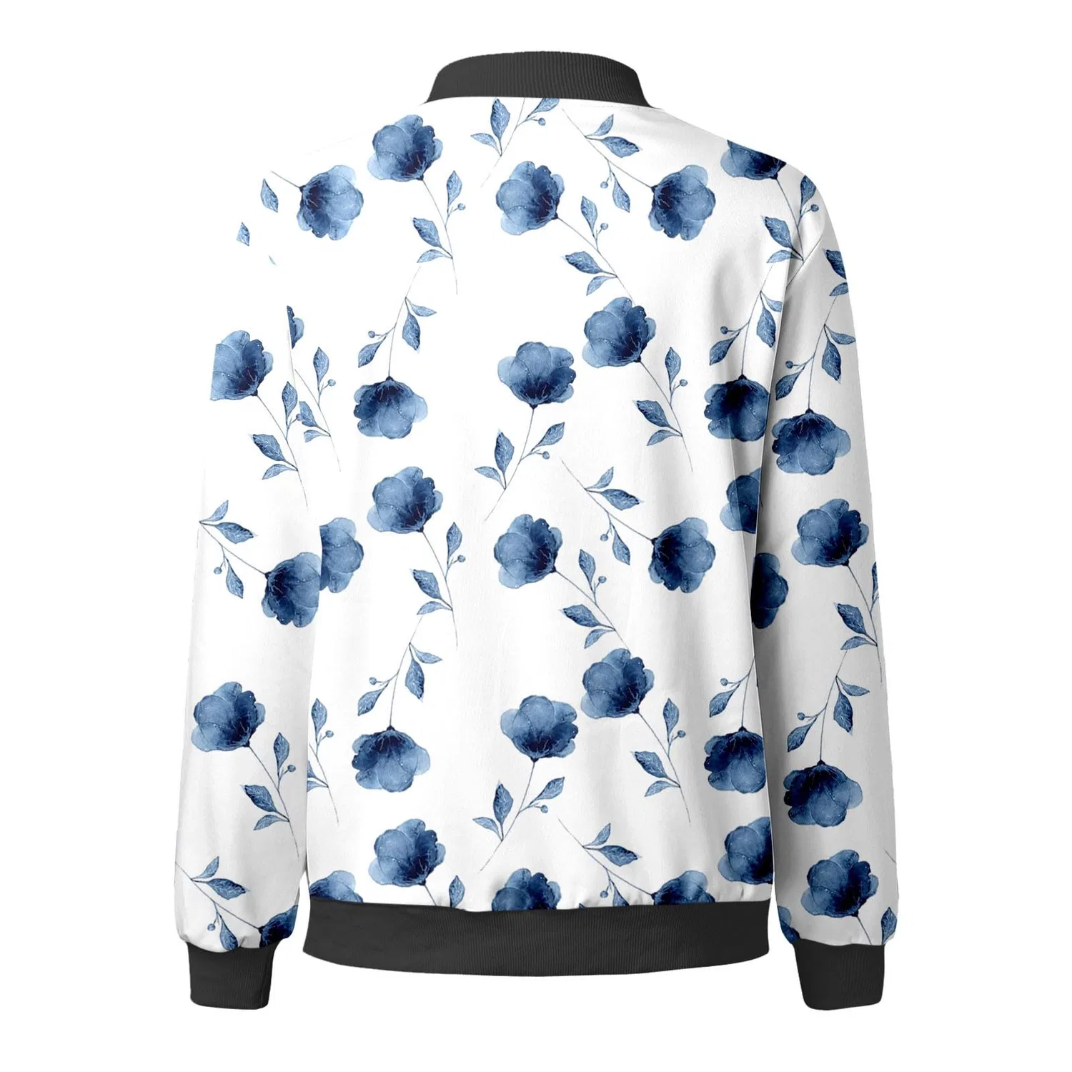 Женская куртка-бомбер с молнией, модель Zip Bomber da Pilota, Blu — фото 4