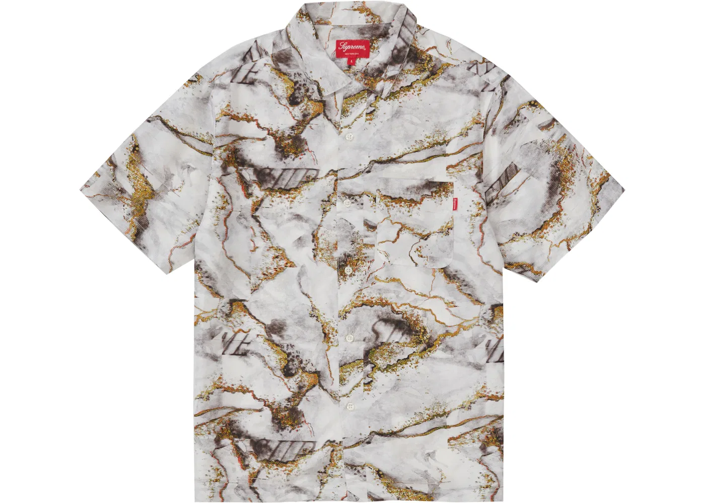 Мужская рубашка с коротким рукавом Supreme S/S Shirt, White