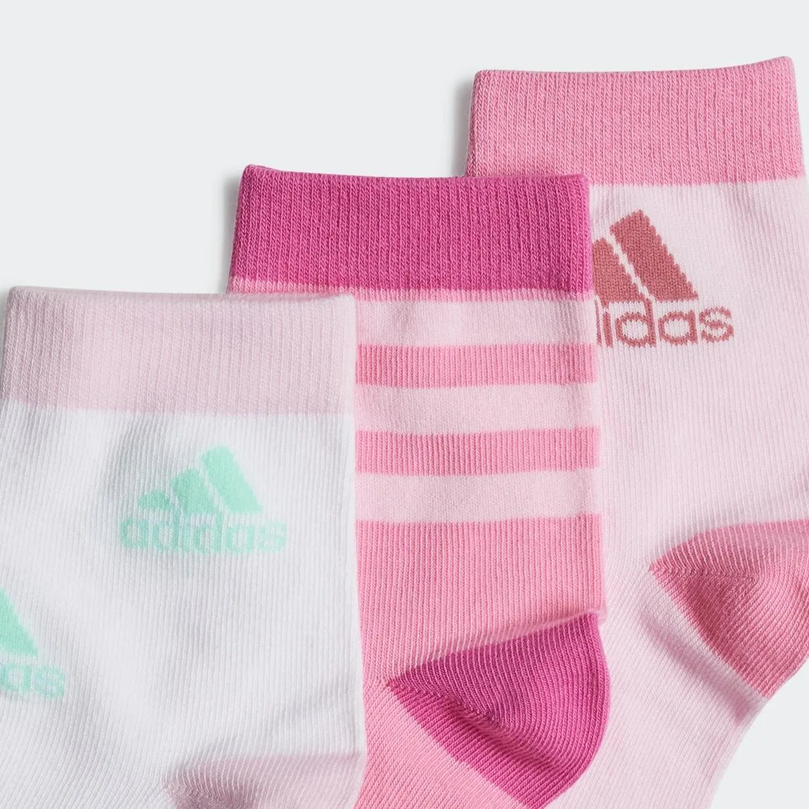 Детские носки Adidas Moderate, 3 пары, Blessing Pink/Clear Pink/White — фото 4
