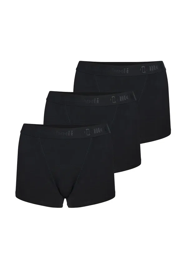 Трусы хлопковые Teen 3 pack moderate flow period panty Modibodi Black, черный