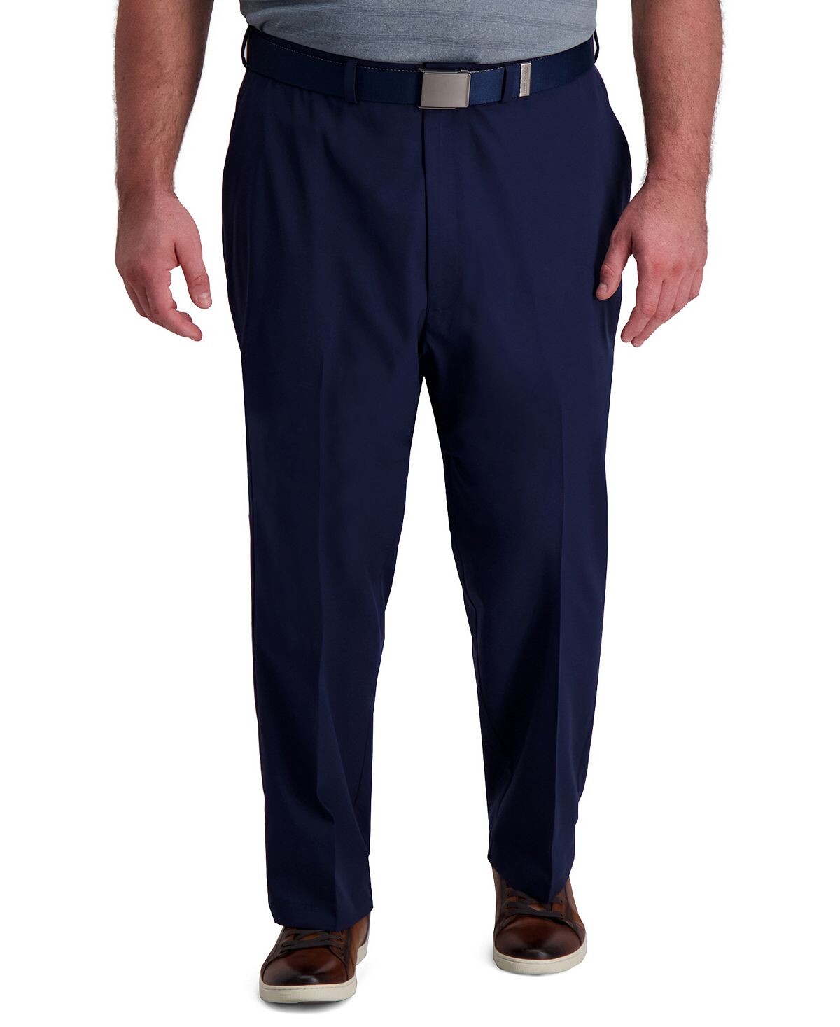 

Брюки классического кроя big & tall cool right performance flex с плоским передом Haggar, синий