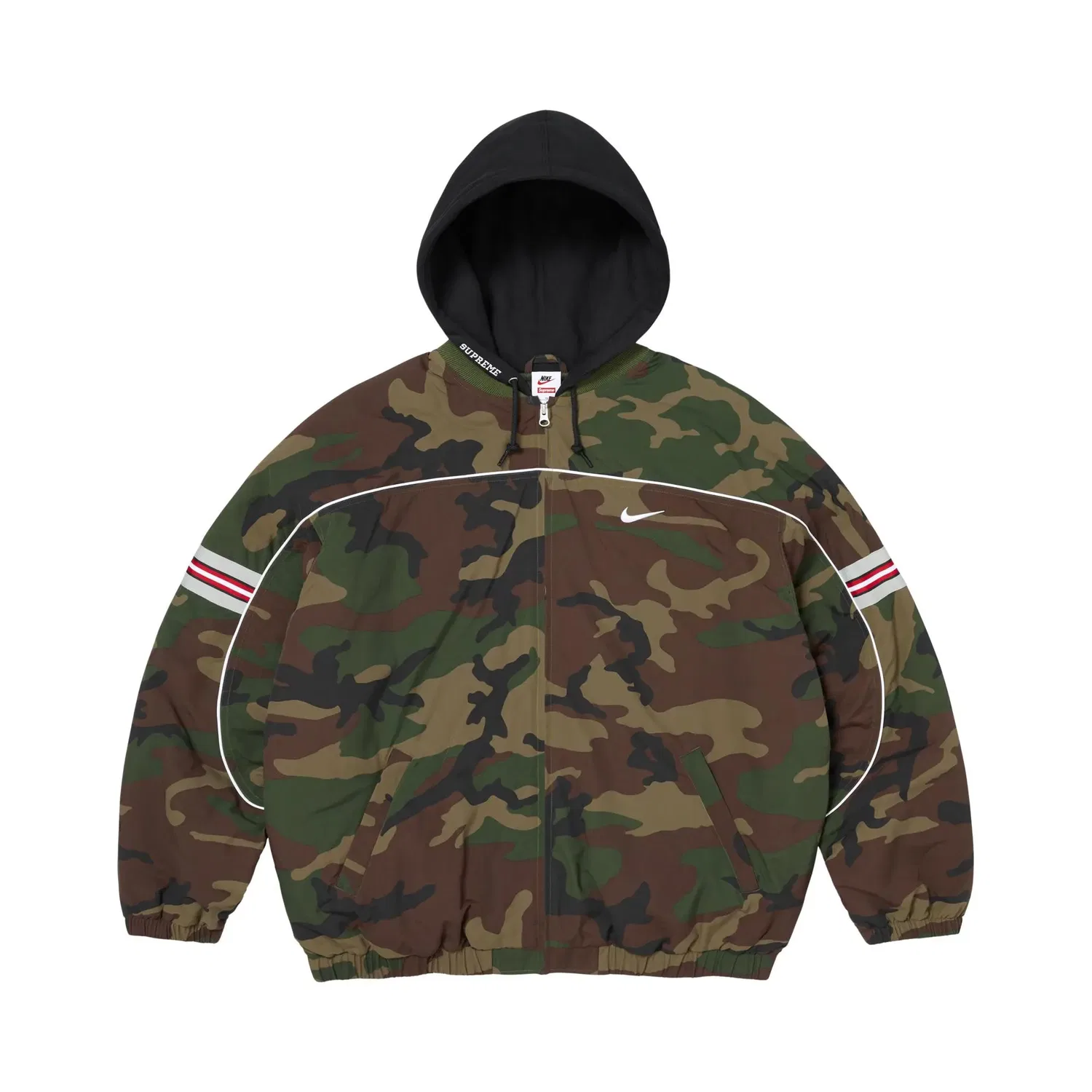 Куртка с капюшоном x Nike Nylon Woodland Camo Supreme, Green