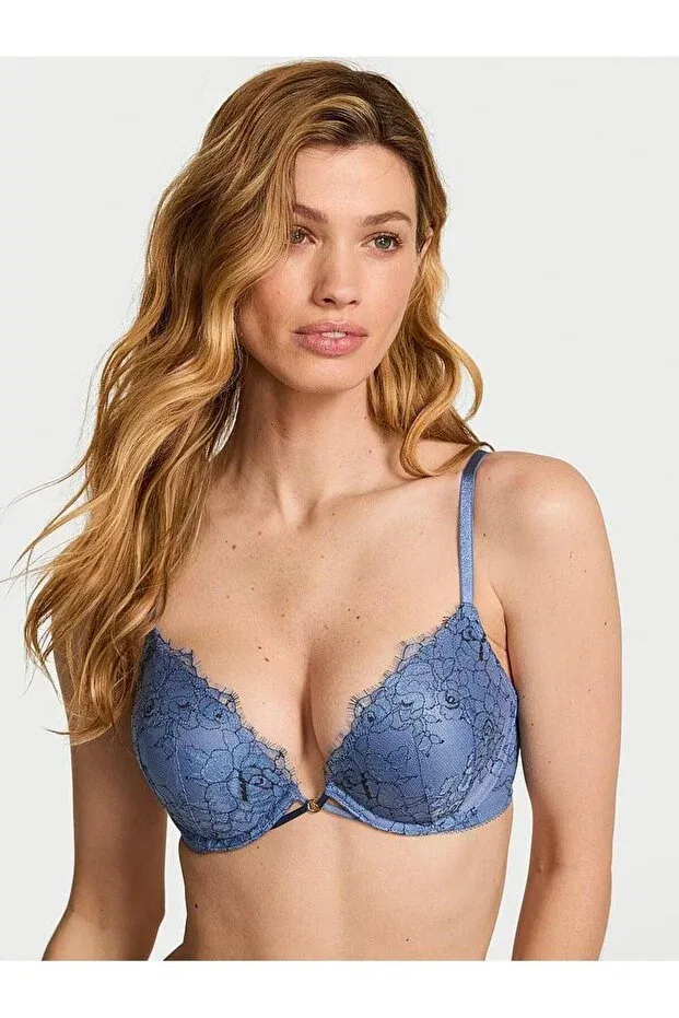Женский бюстгальтер push-up с кружевом Bombshell Victoria'S Secret, Jean Blue